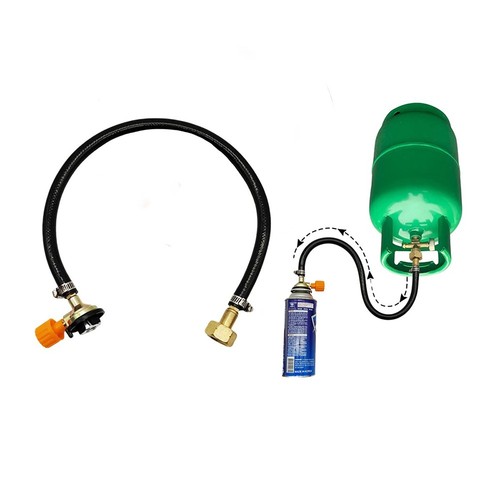 Gas refill adapter hose valve - adapter,